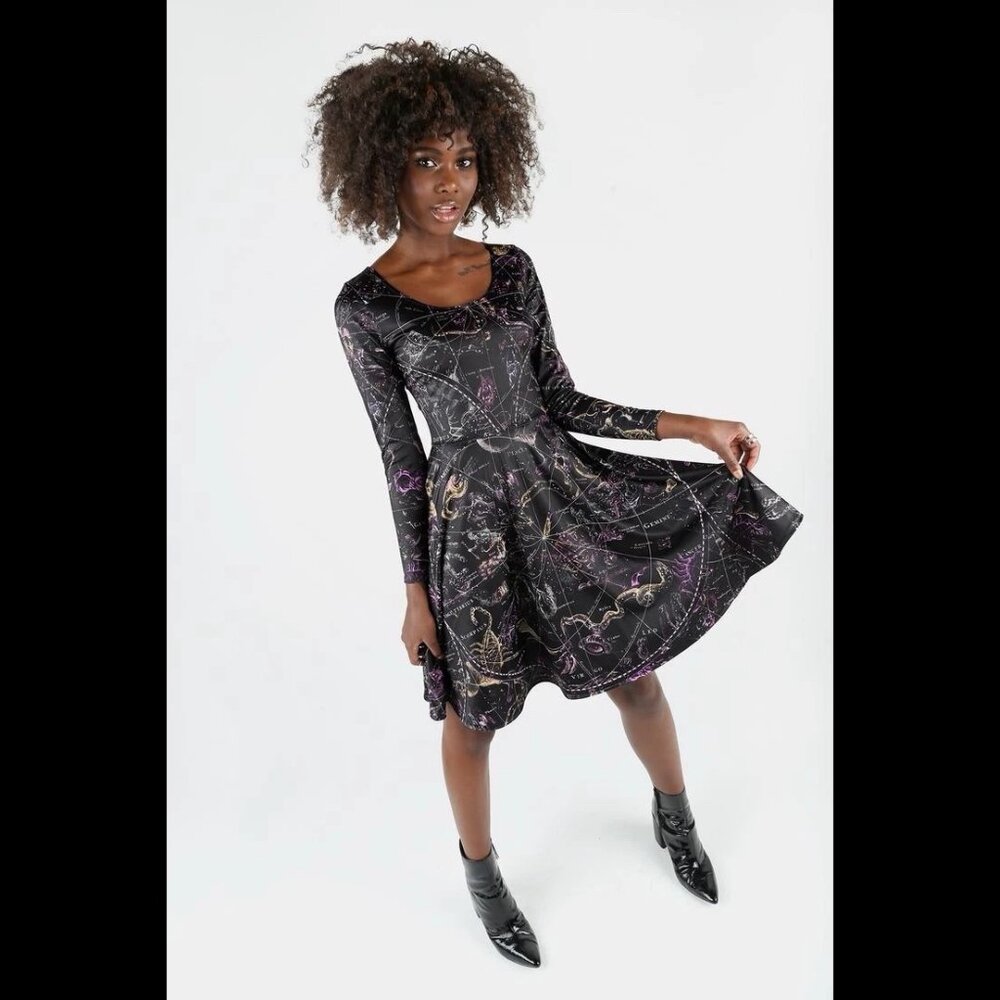 Blackmilk Planisphere L/S longline Dress M